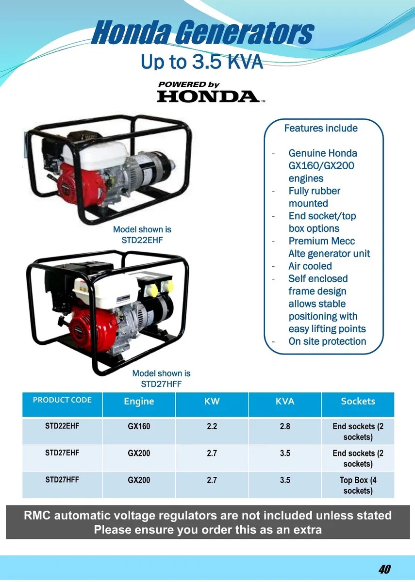 Portable Generator Honda or Yanmar diesel PTO from - Image 3