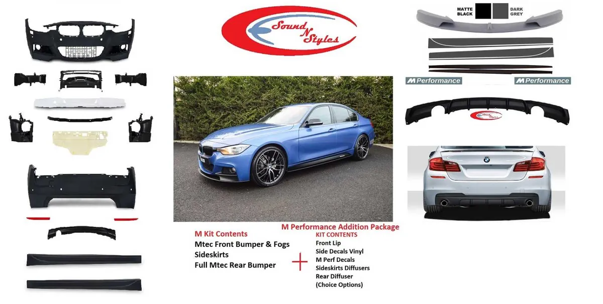 BMW 3 Series F30 2012 On Styling Bumpers Spoilers - Image 1