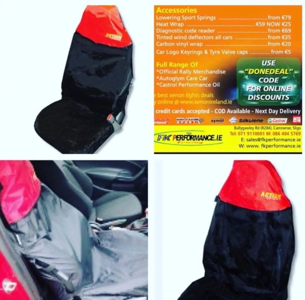 Action sport seat covers offer