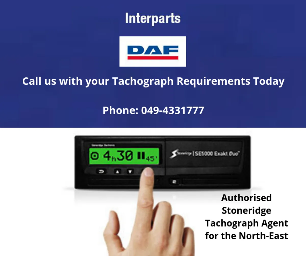 Stoneridge Digital Tachographs supplied & fitted