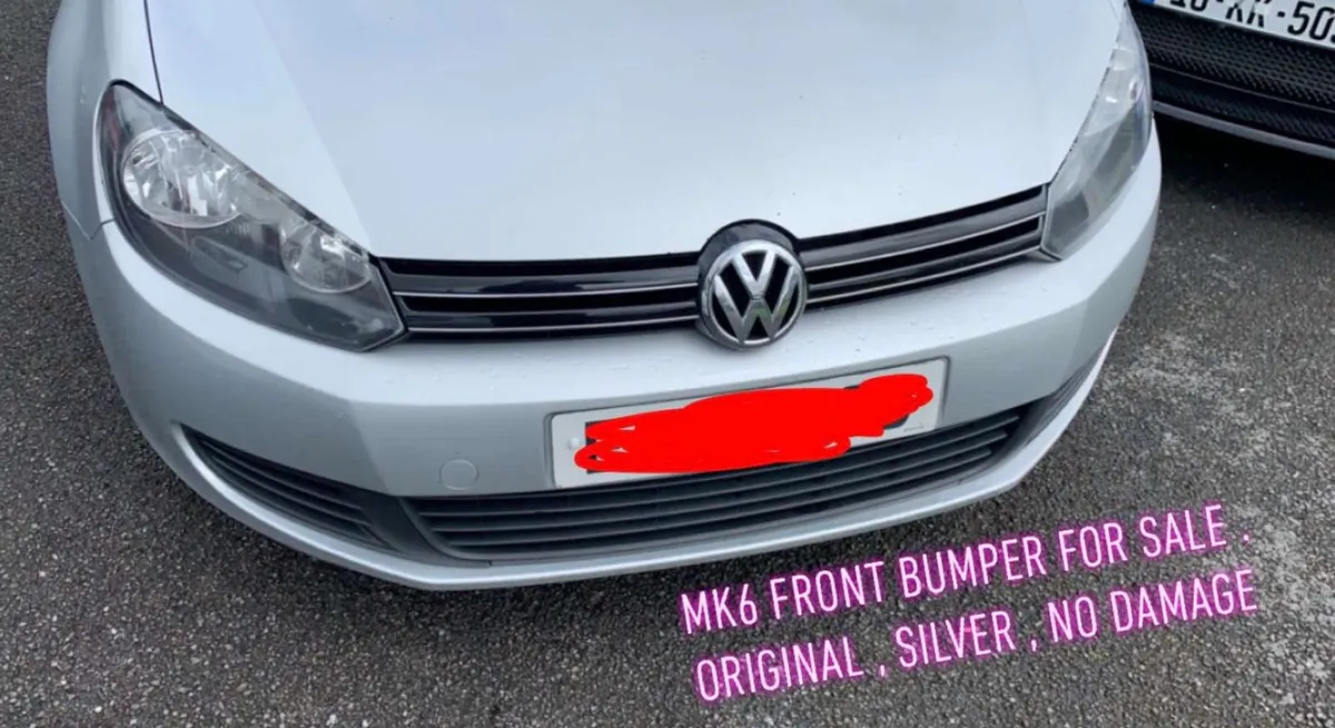 Vw golf mk6 front bumper genuine  silver