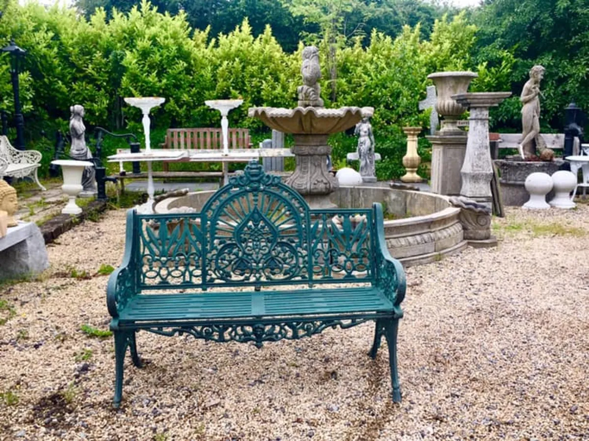 Vintage cast iron bench deals for sale