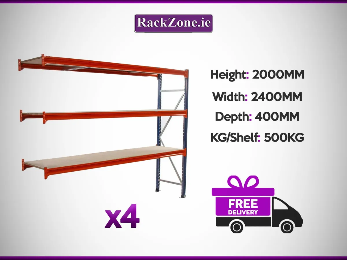 5 BAYS Shelving 2000x2400x400 FREE DELIVERY - Image 1