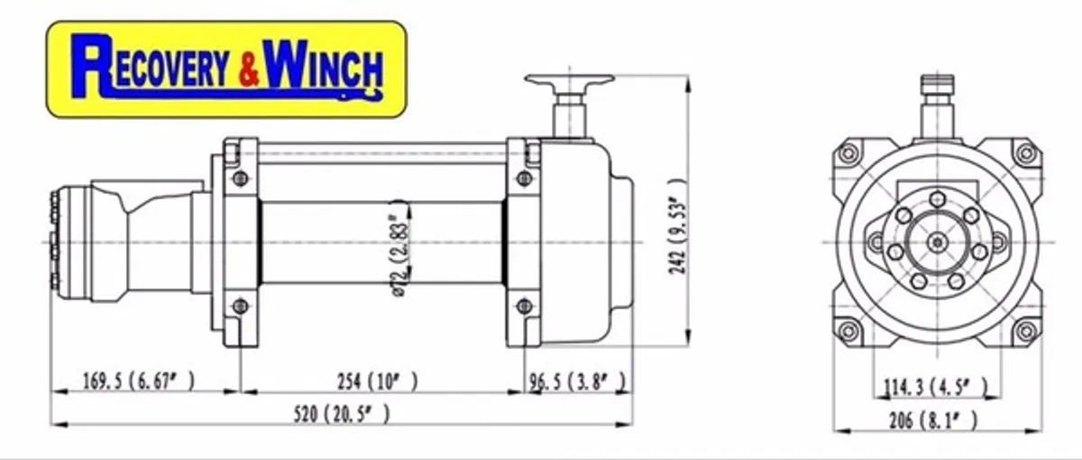 WARRIOR C10000 HYDRAULIC WINCH - Image 2