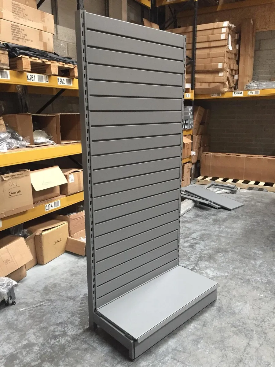 Metal Slatwall Shop Shelving Single & Double Sided - Image 4