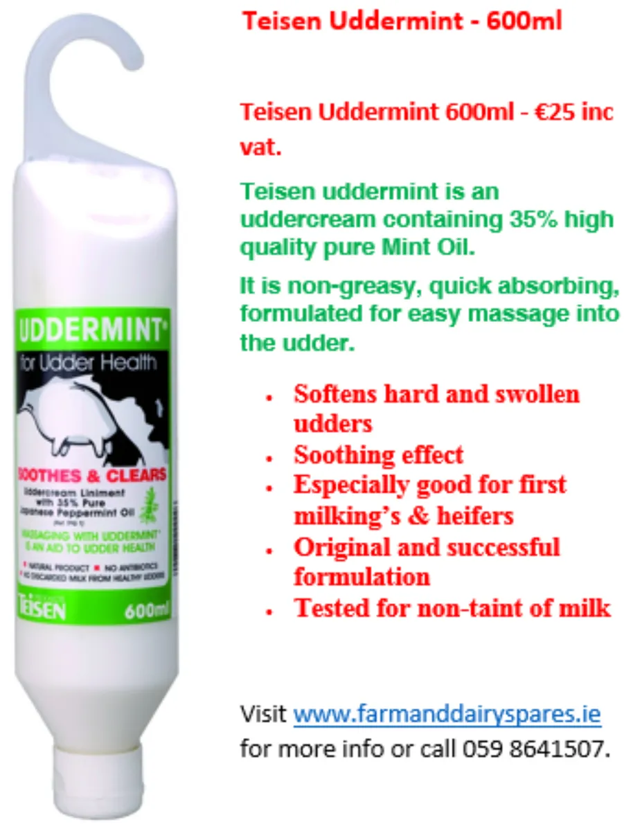 Teat wipes and uddermint for sale at FDS - Image 2