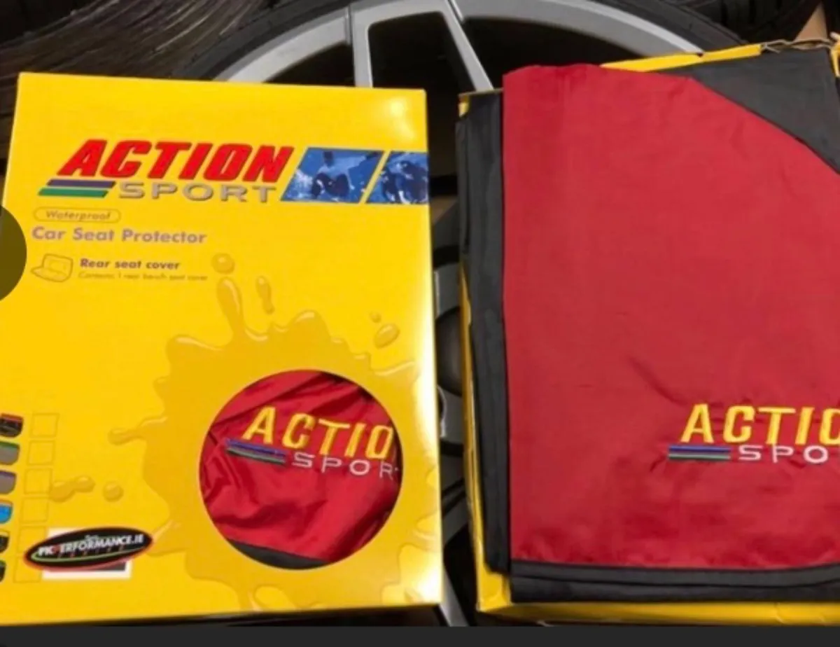 Action sport red / black seat cover offer