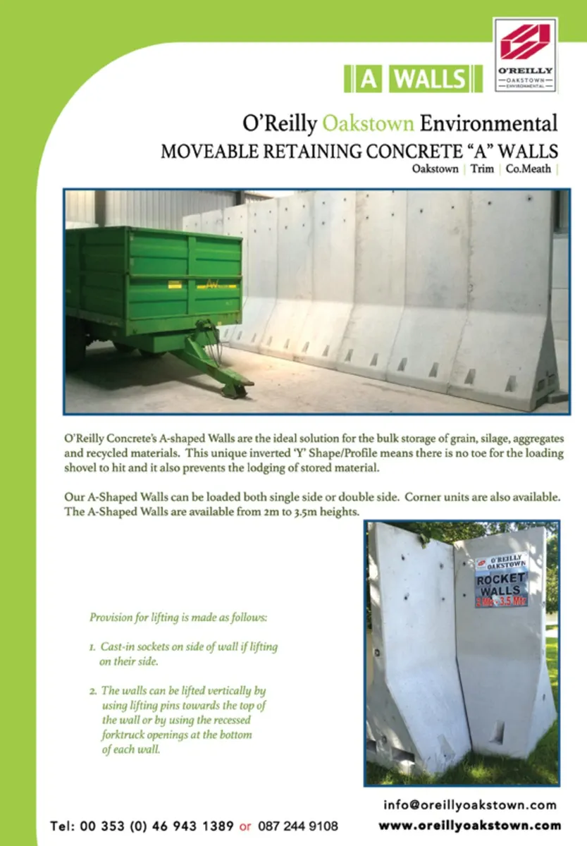 Precast Concrete Maize L-Walls/A-Walls - Image 3