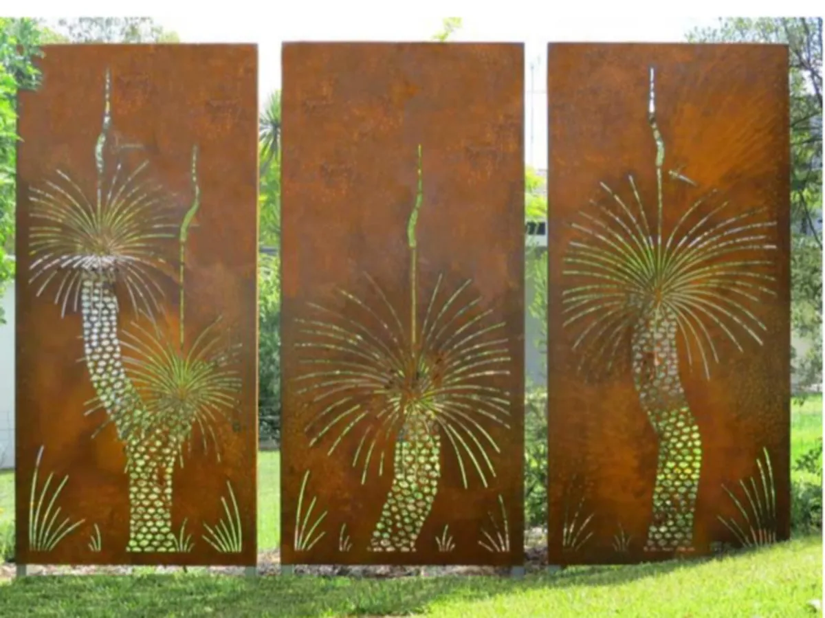 Corten Steel Bespoke Panelling and wall features.