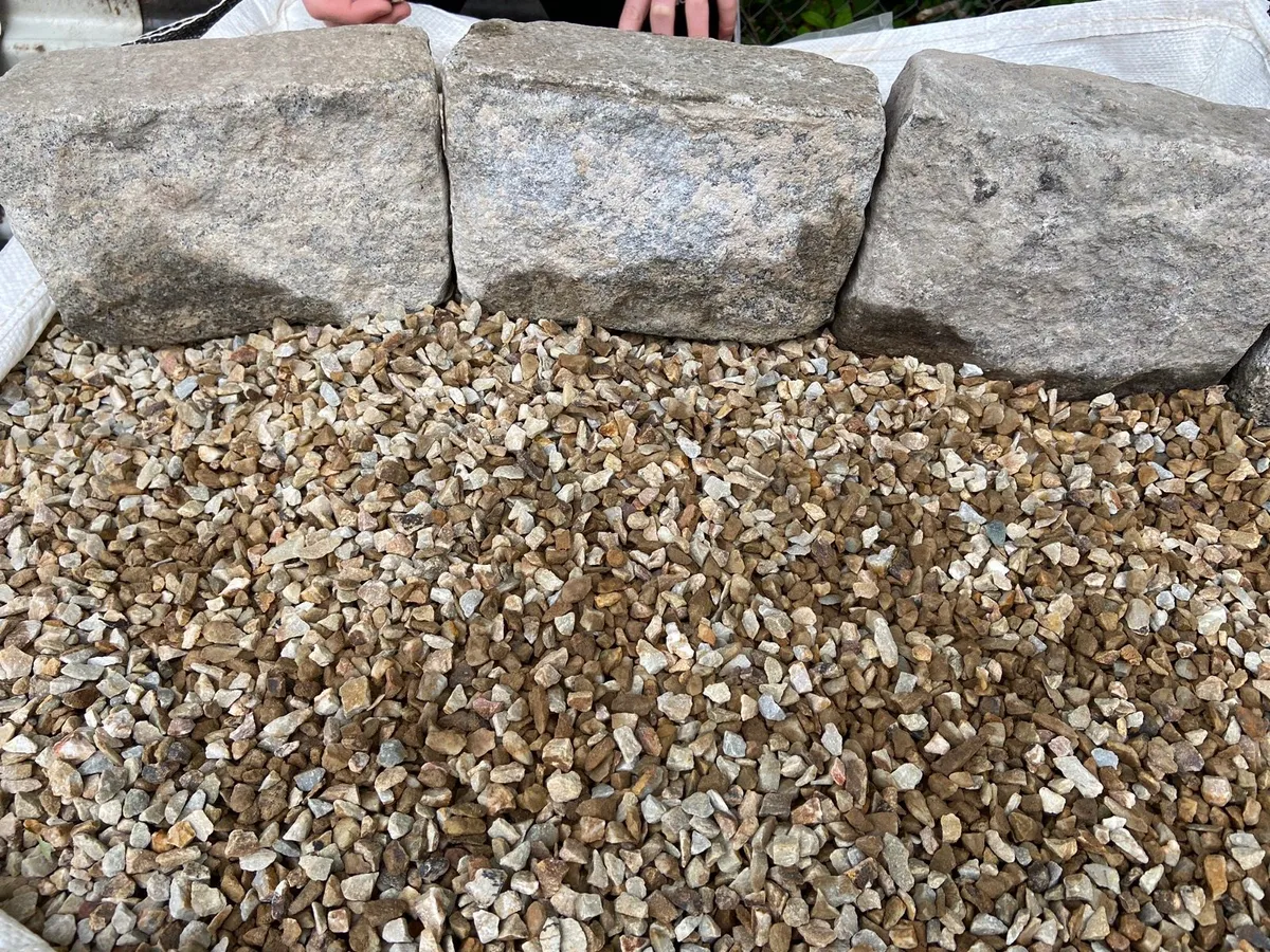 Old Salvage Reclaimed Grey Granite 6" Kerbstones - Image 1