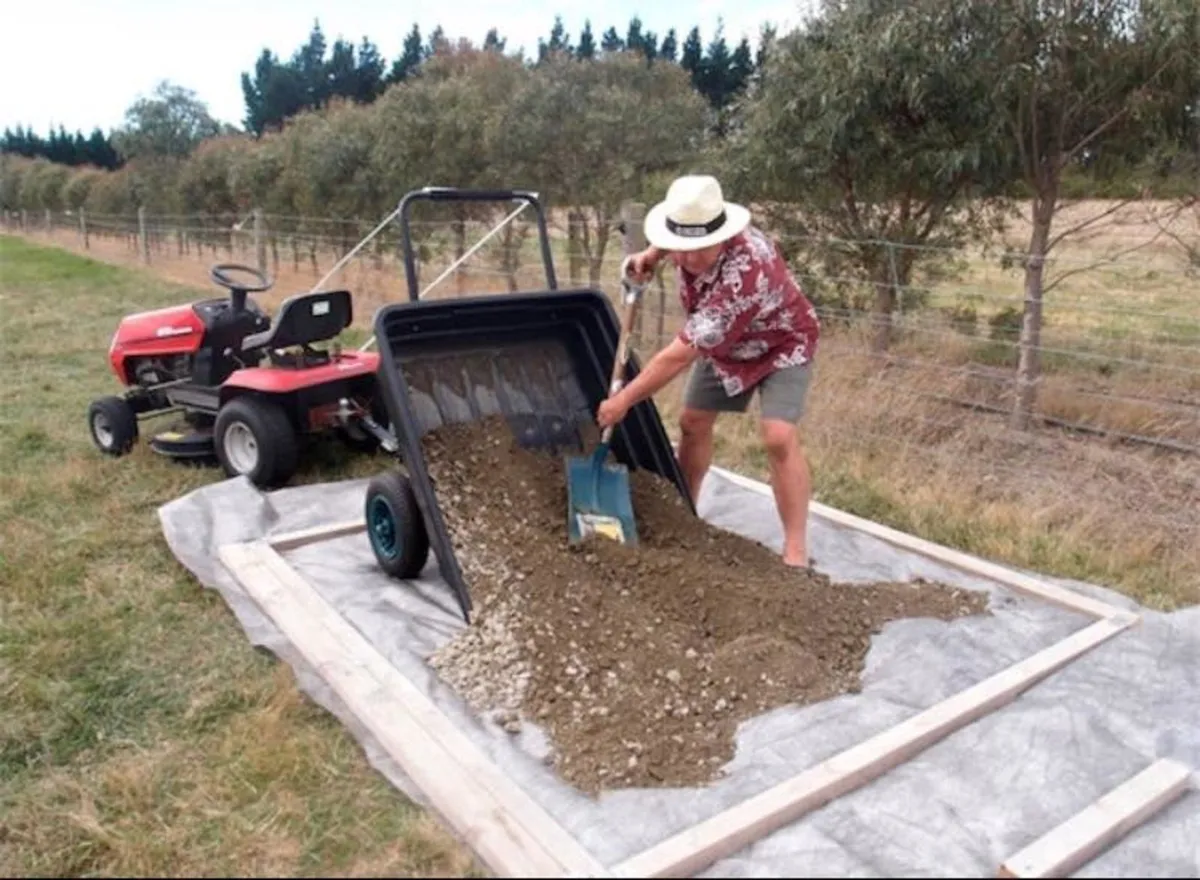 350L Tipping Cart with mower attachment - Image 3