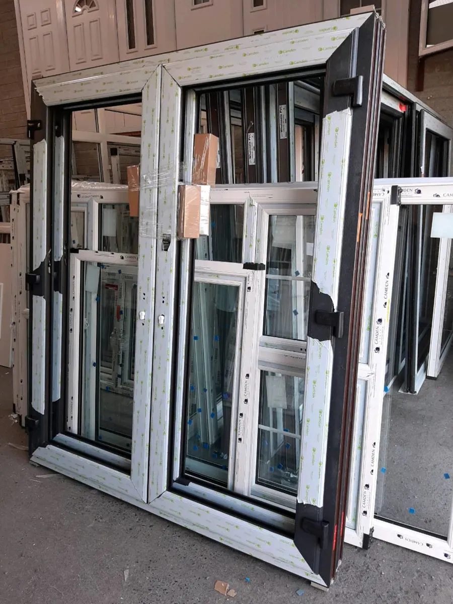 Pvc  GREY FRENCH DOORS IN STOCK  W23F6C1 WPVC LTD - Image 2