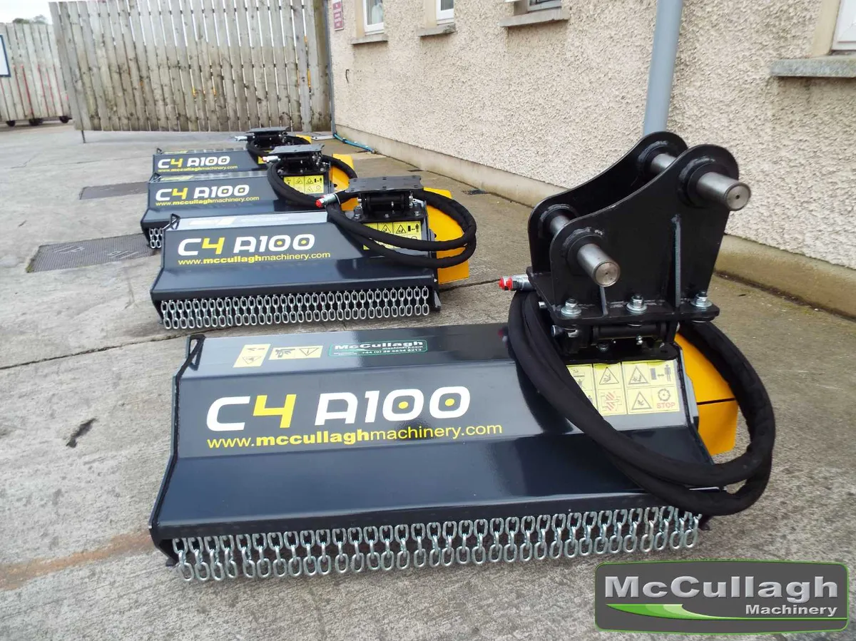 New C4 A100 Mini  Digger Mounted Flail Head - Image 1