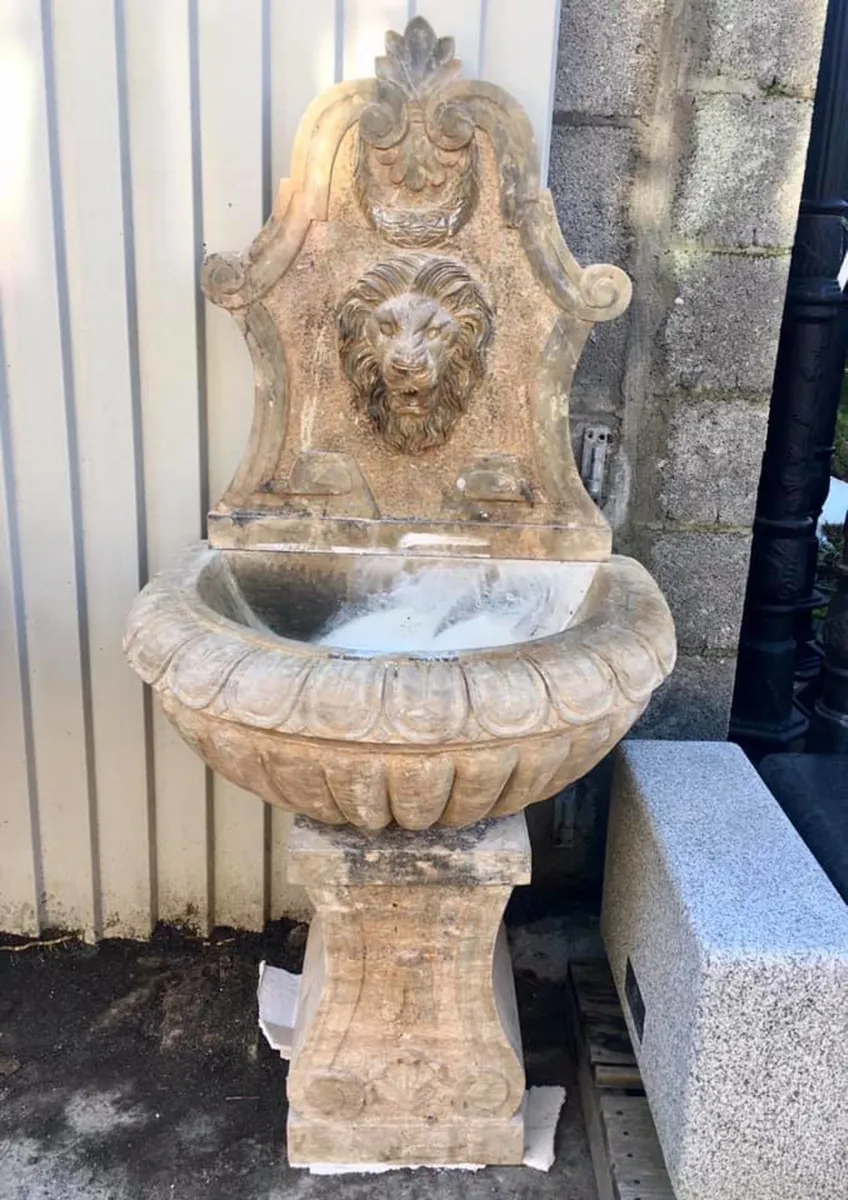 Antique Limestone Wall Fountains - Image 1