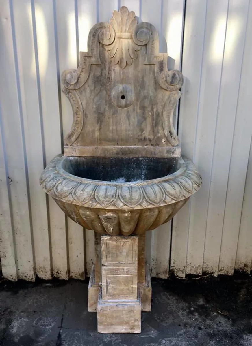 Antique Limestone Wall Fountains - Image 4