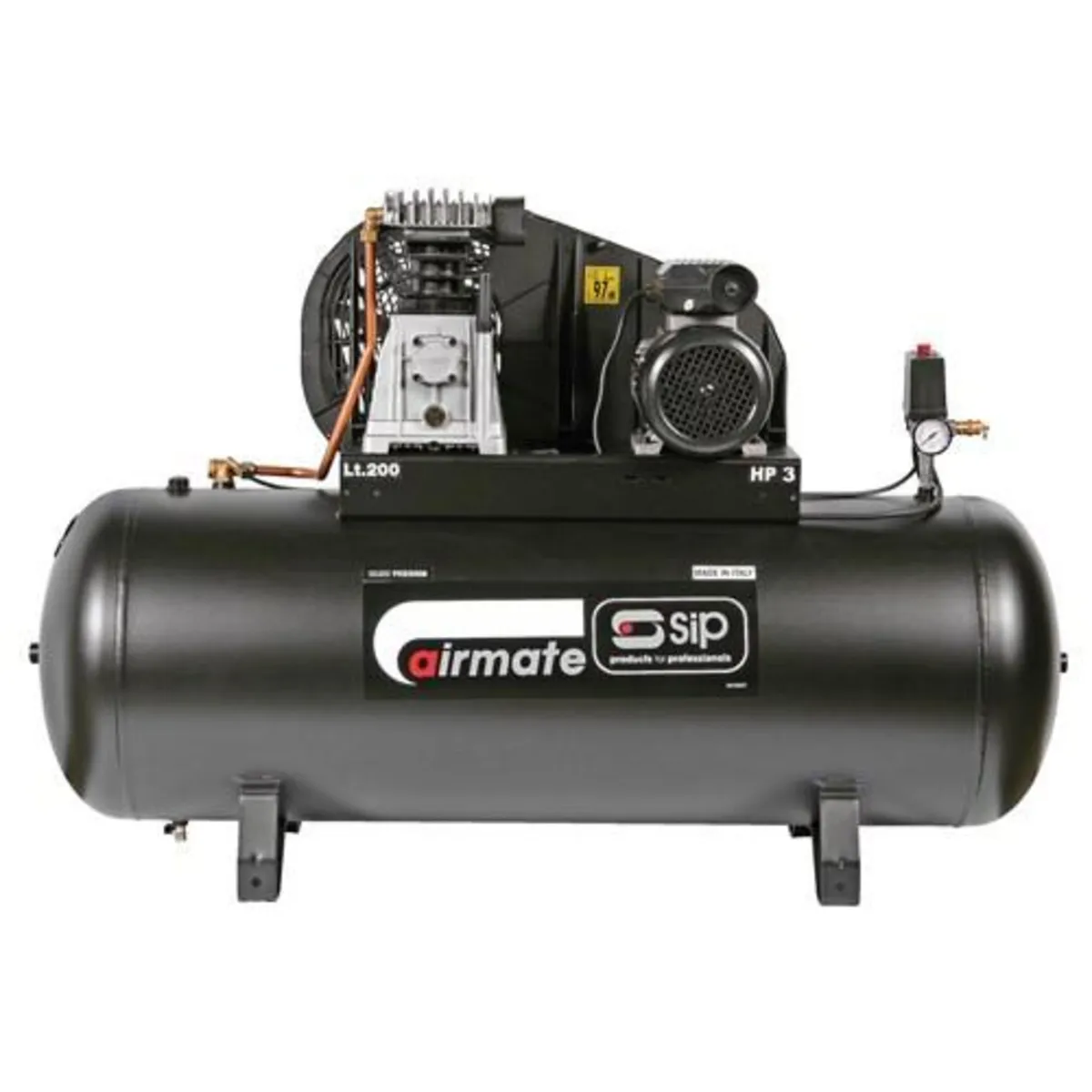 SIP 200 Ltr 3HP  Belt Driven Air Compressor 16CFM - Image 2