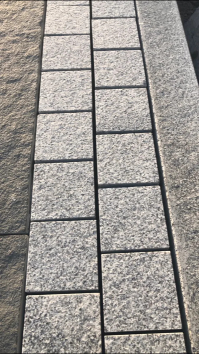 Silver Granite Cobbles Kerbs Steps Paving - Image 2