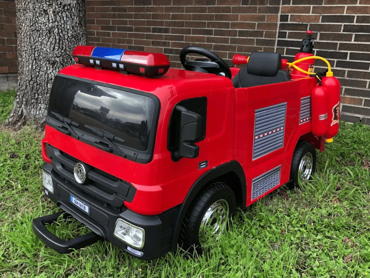 Fire truck 12v clearance ride on