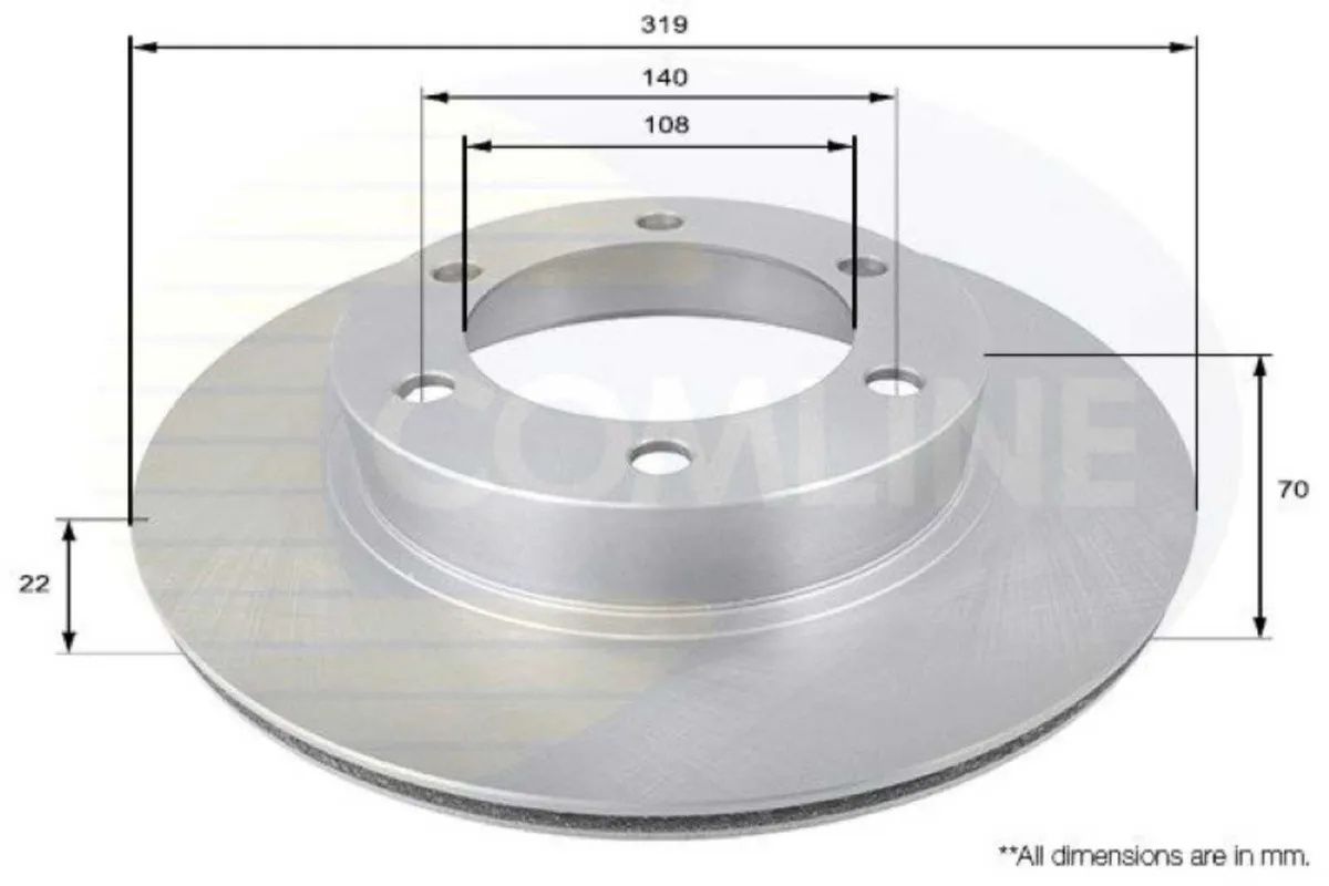 Toyota Land Cruiser 1996-2003 Front Brake Disc