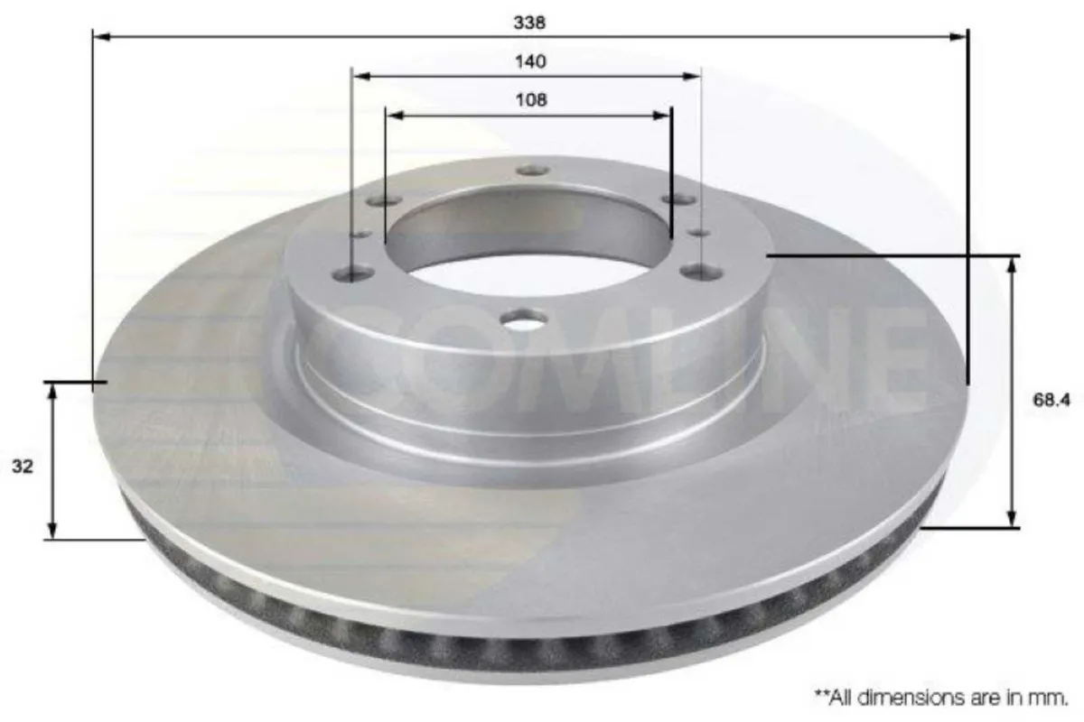 Toyota Land Cruiser 2010-2021 Front Brake Disc