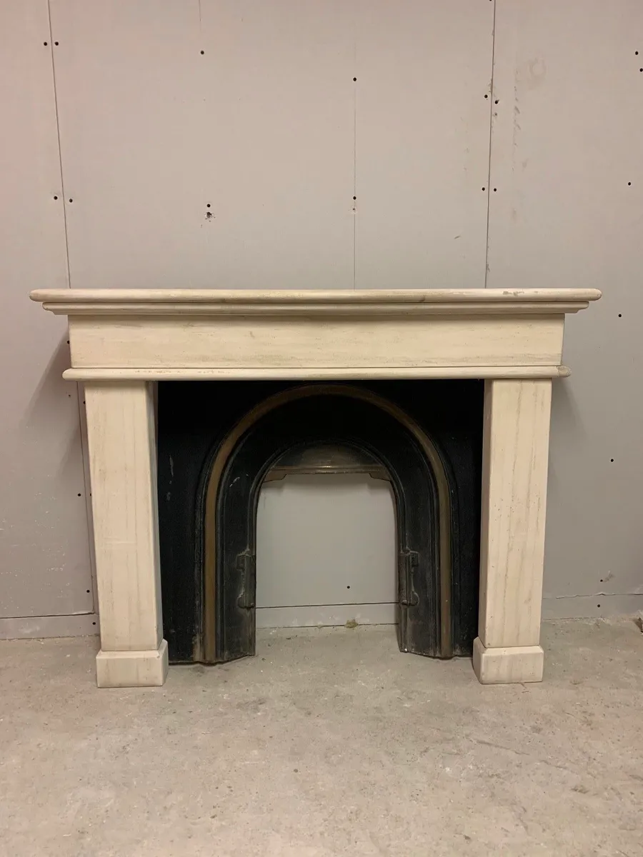 Sandstone Fireplace With Cast Iron Inset - Image 1