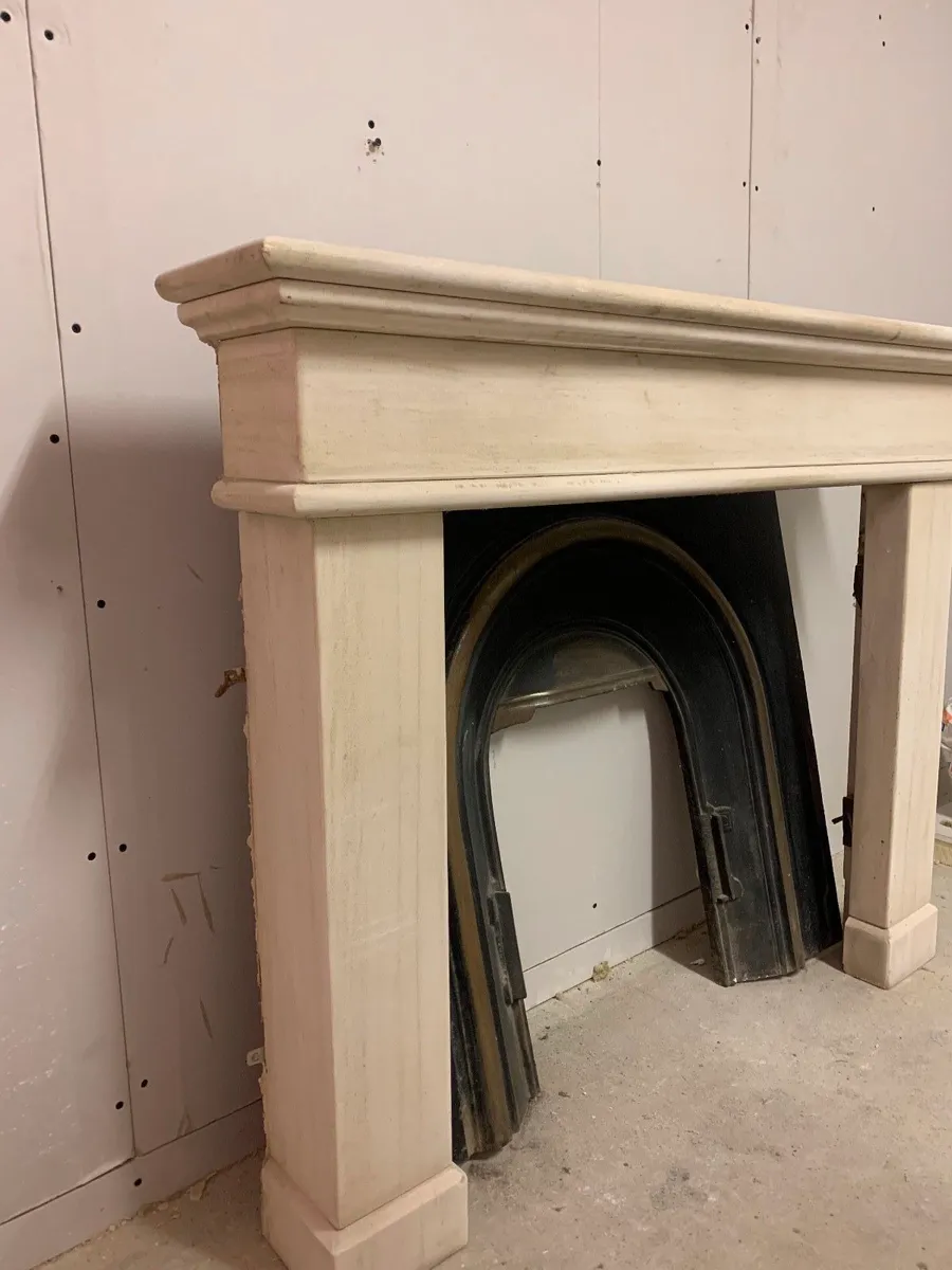 Sandstone Fireplace With Cast Iron Inset - Image 2