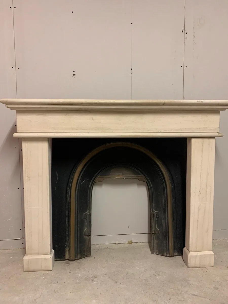 Sandstone Fireplace With Cast Iron Inset - Image 4