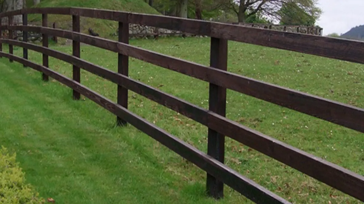 Imported Post & Rail Fencing (Creosote posts)