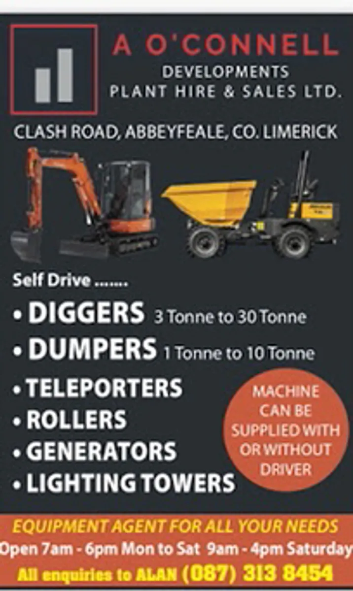 20 ton Digger SELF DRIVE HIRE - Image 2