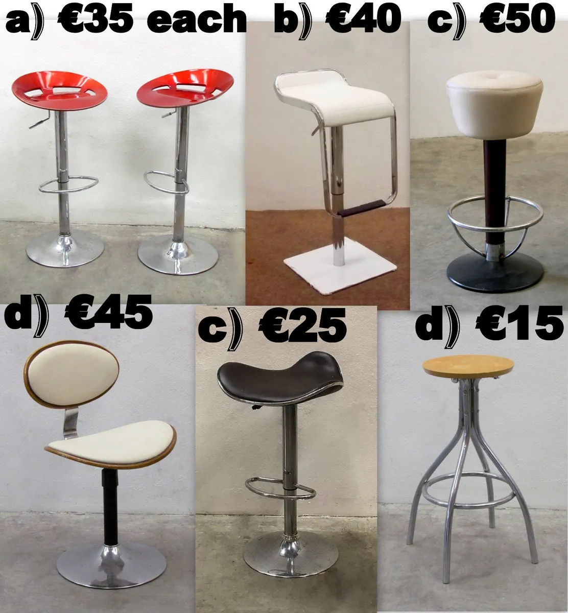 High & low bar stools - Image 4