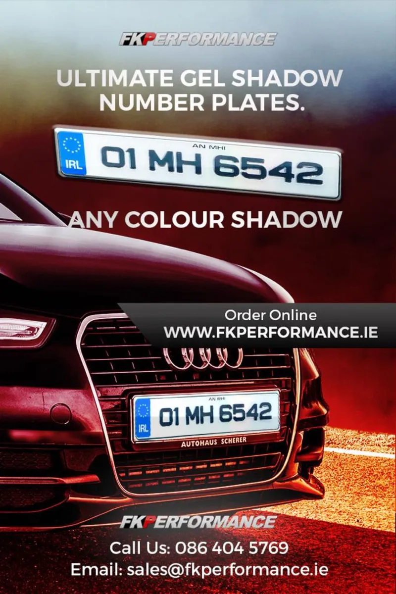 Gel shadow number plates