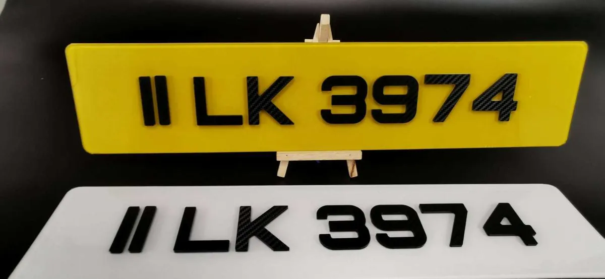 Pair of 4D Carbon Effect Number Plates - Image 4