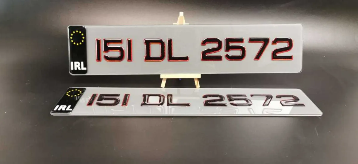 Pair of Tinted 3D Gel Number Plates - Image 4