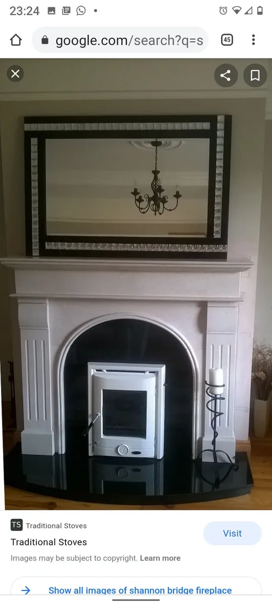 Real marble fireplace
