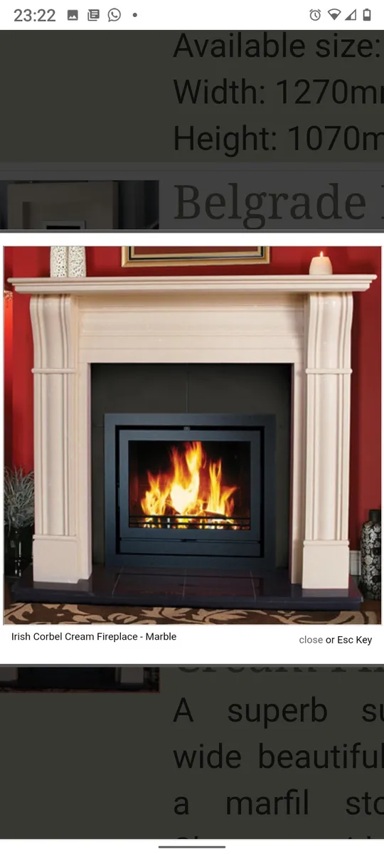 Real marble fireplace - Image 2