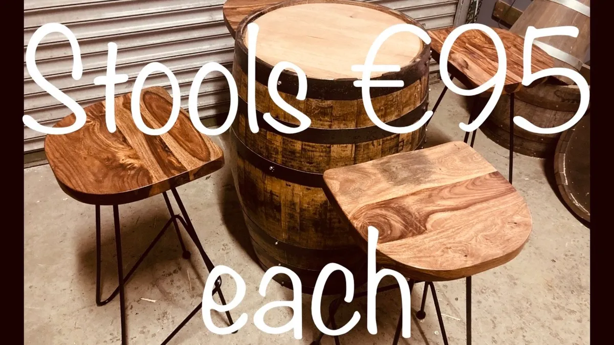FLAT TOP WHISKEY BARRELS FOR BEER GARDENS - Image 4