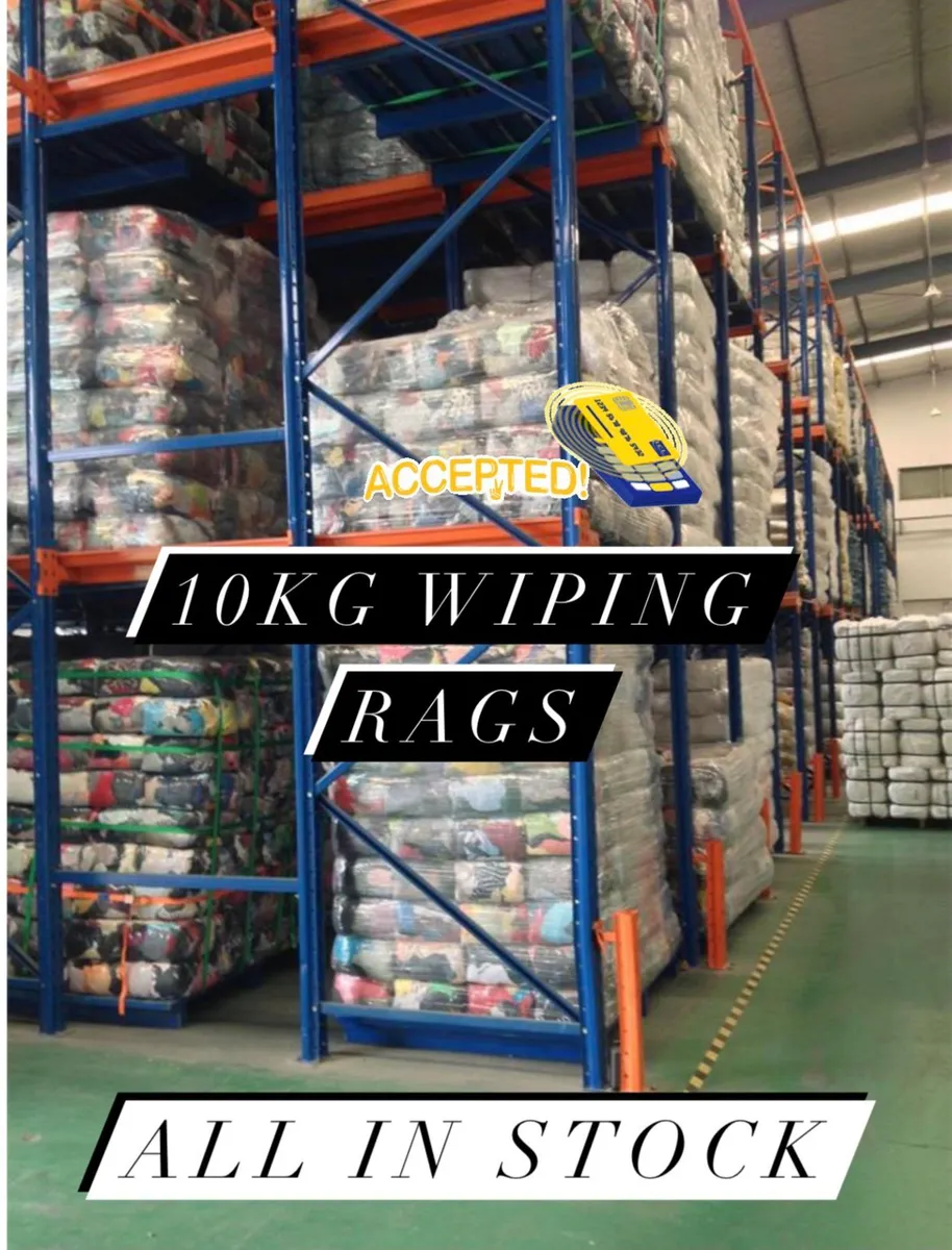 10 kg wipes (rags) pallet Qty only - Image 1