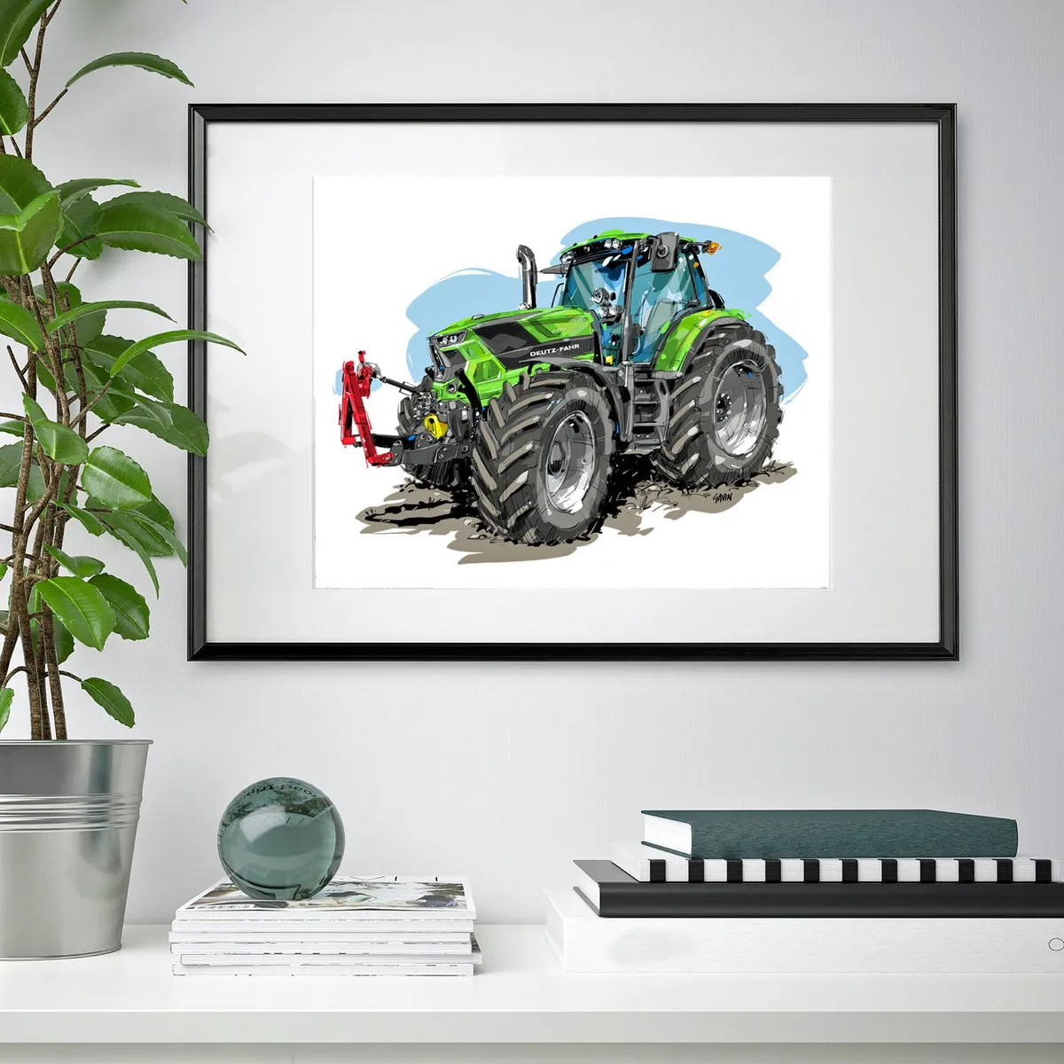 FRAMED PICTURE - Deutz Fahr 6185 RC Shift - Image 1