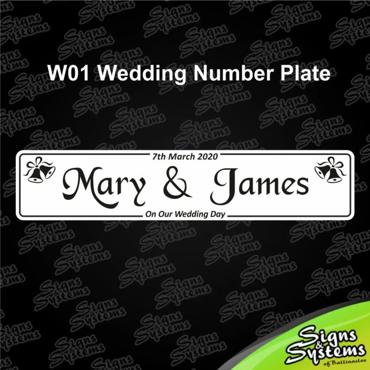Wedding Number Plates