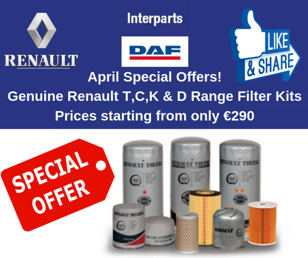 Special Offer on Genuine Renault Filter Kits