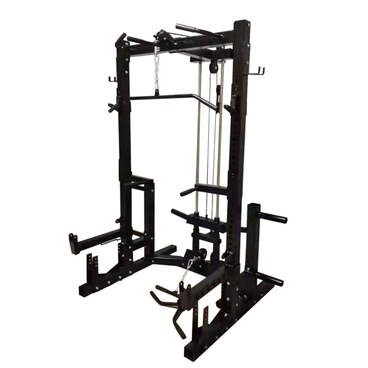 Commercial Half Rack With Lat Pulldown - Low Row - Image 1