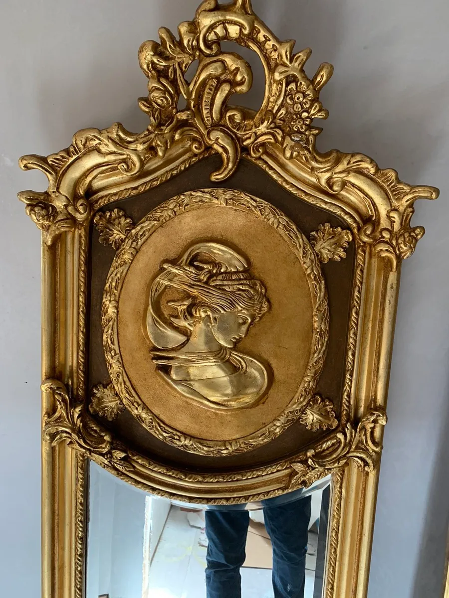 PAIR OF FRENCH GILT FACE PLAUGE MIRRORS - Image 4