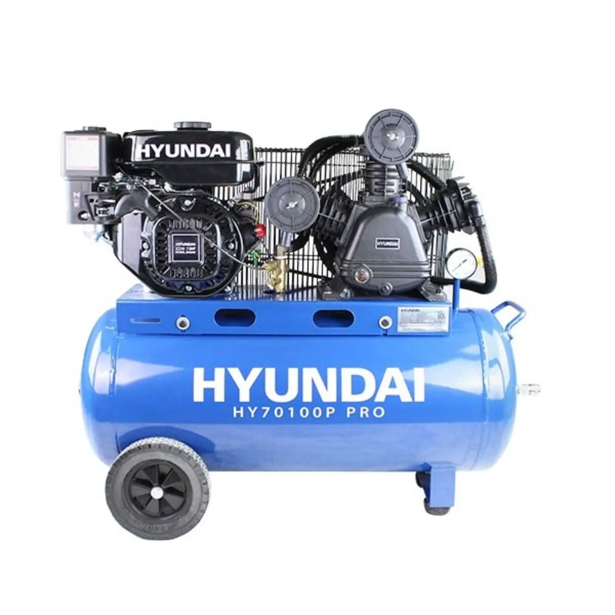 Hyundai 90 Litre Air Compressor, 10.7CFM/145psi, - Image 1