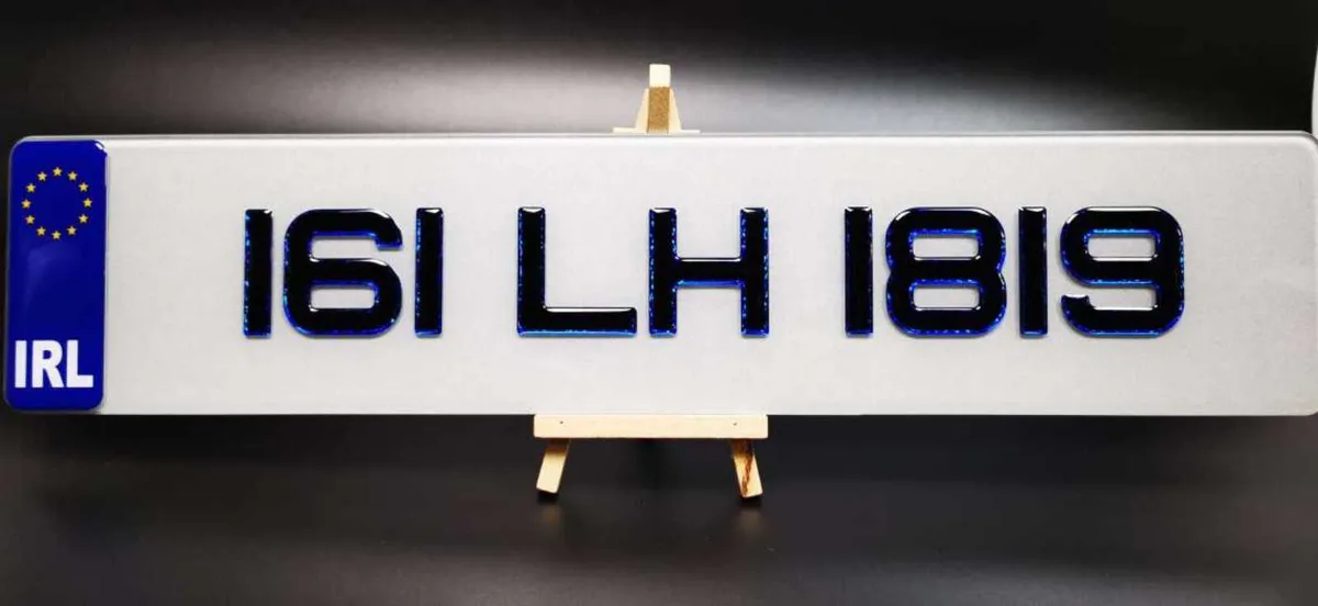 Pair of 3D Gel Blue Number Plates - Image 1