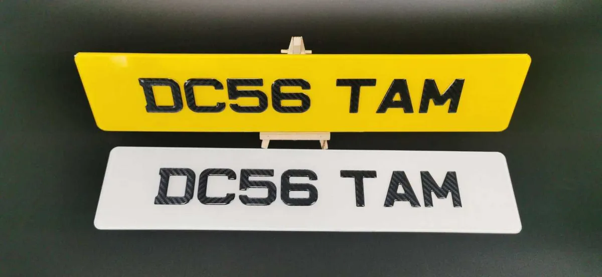 Pair of 3D Gel Carbon Effect Number Plates - Image 4