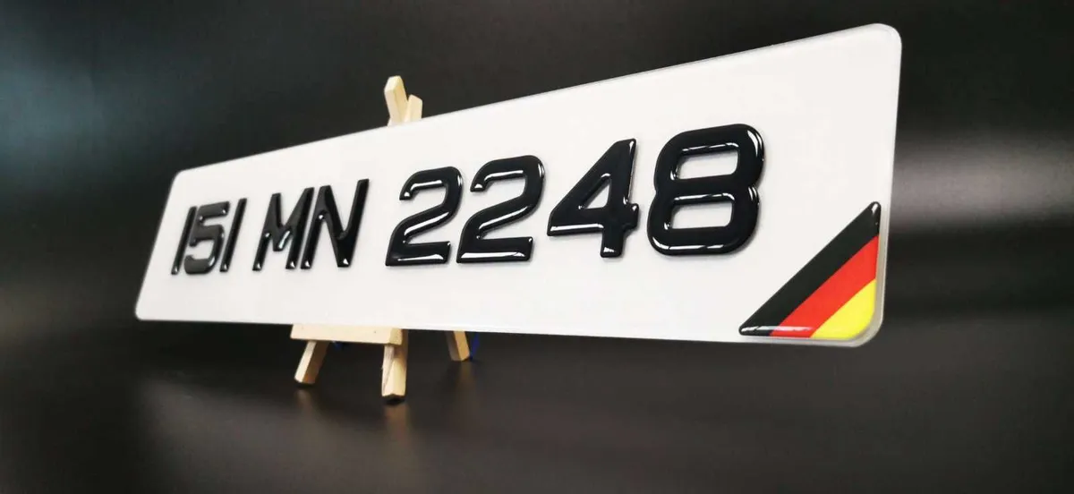 Pair of 3D Gel Black Number Plates - Image 3