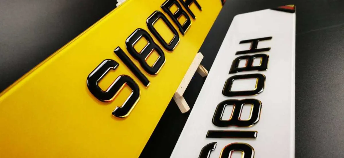 Pair of 3D Gel German Style Number Plates - Image 3