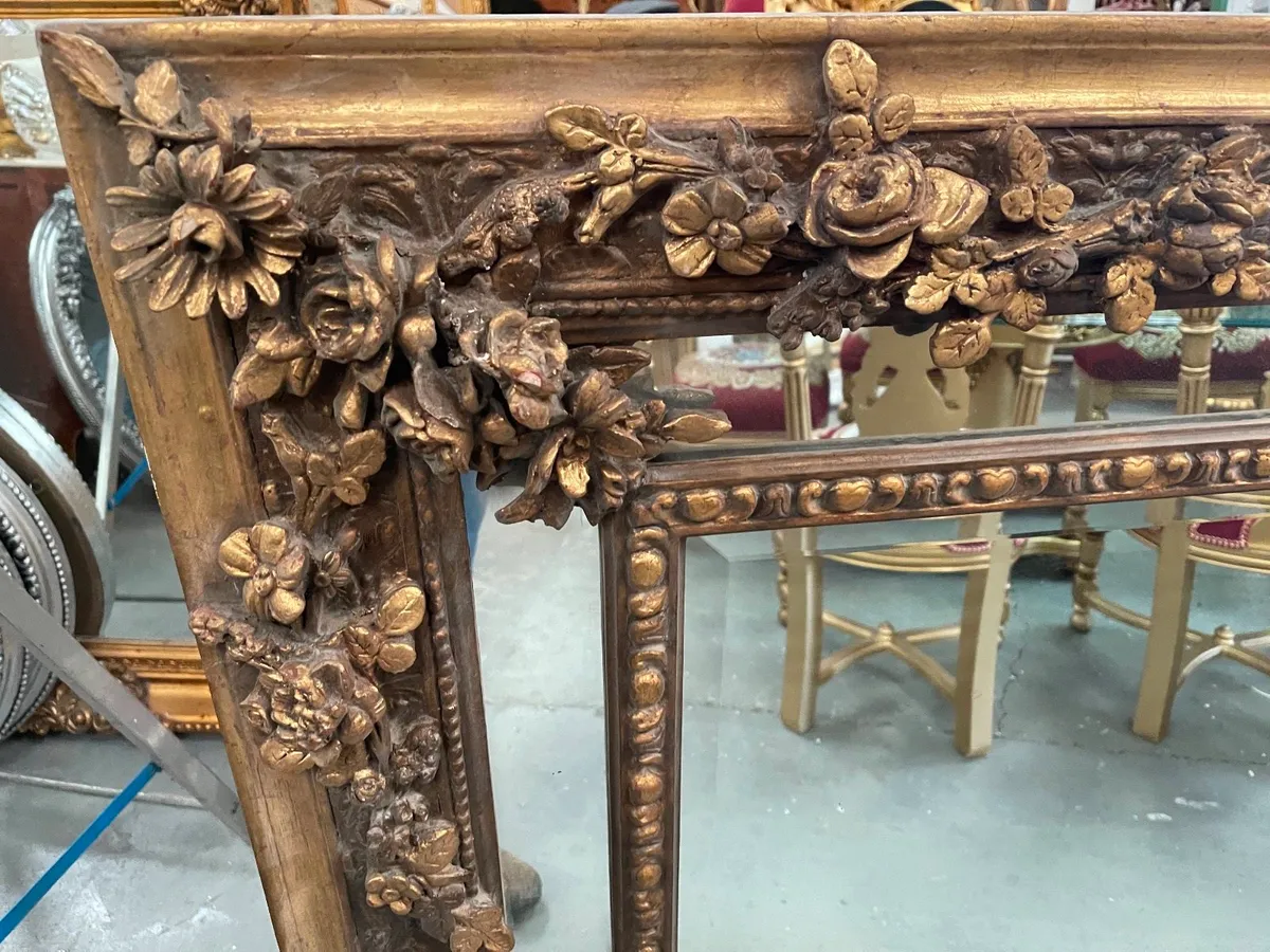 Antique style Gilt wooden framed large mirror - Image 3