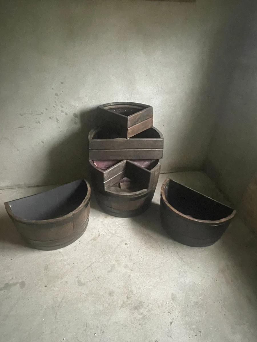Whiskey barrel planter - Image 4