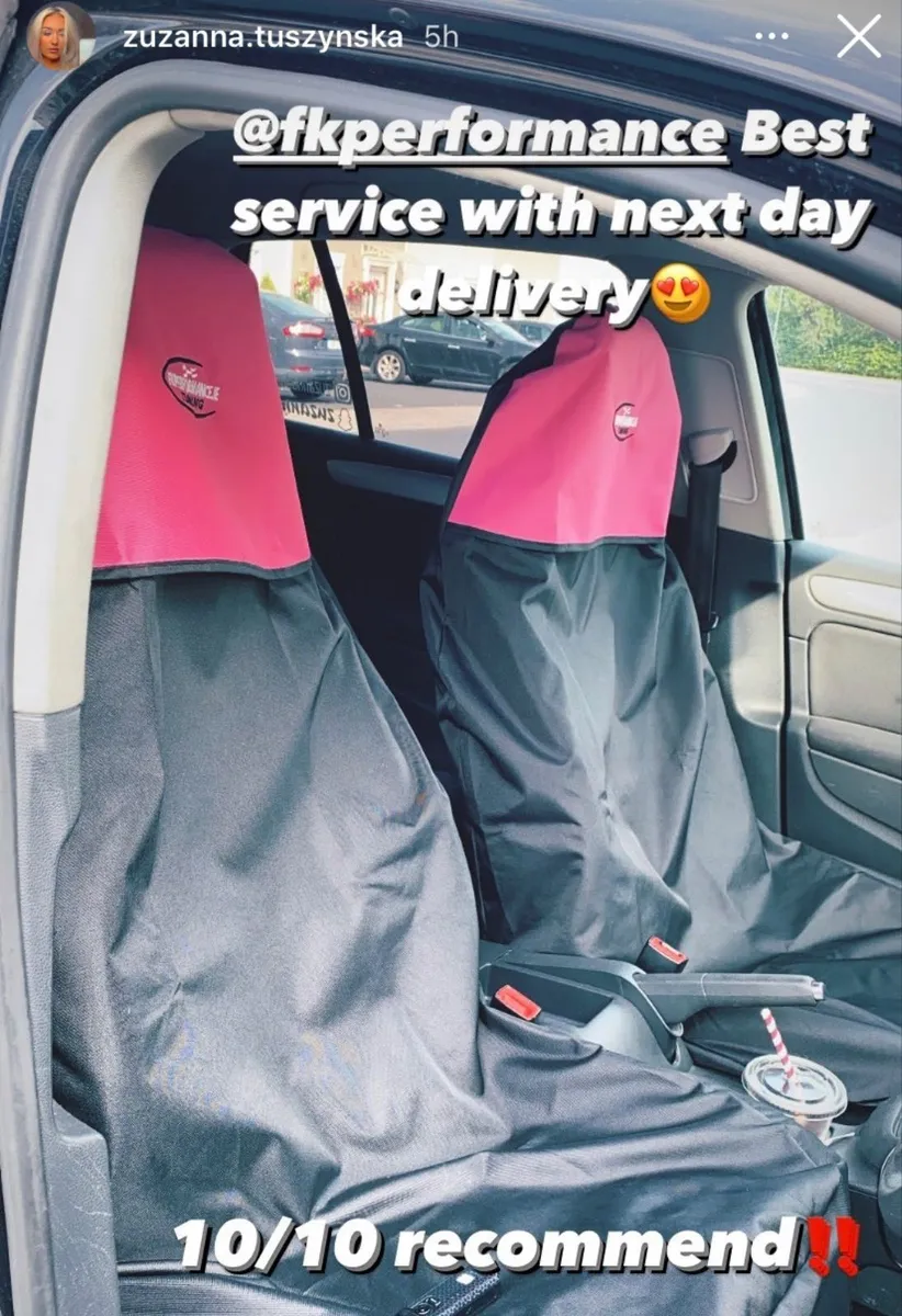 New fk pink & black seat covers